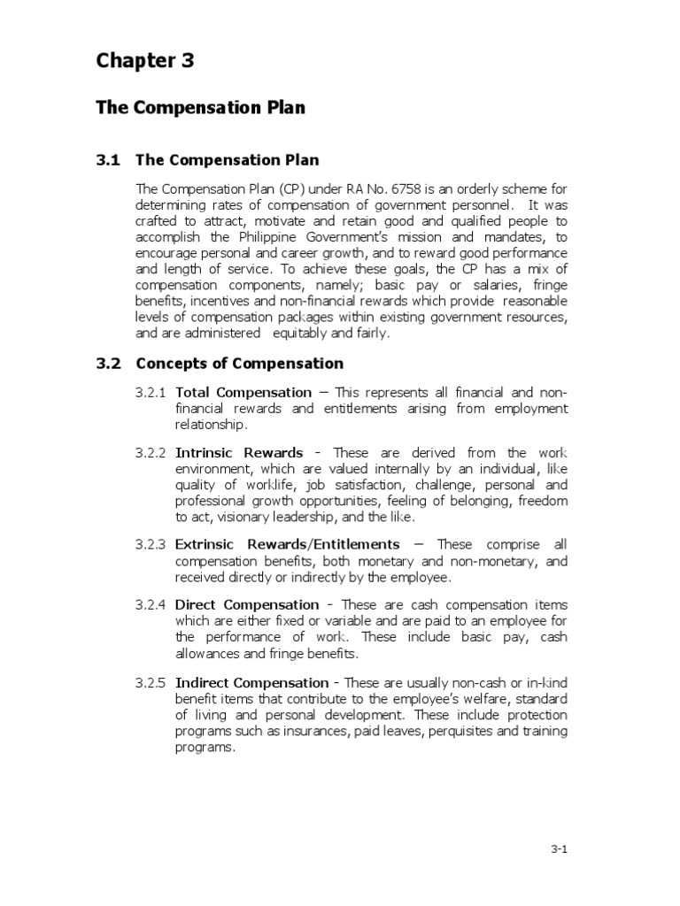 Philippine Government Compensation Plan | PDF | Employee Benefits | Salary