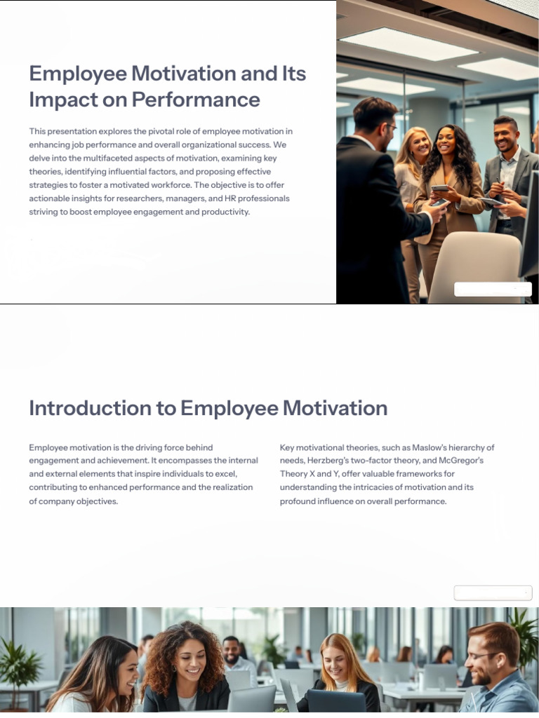 Employee Motivation and Impact On Performance | PDF | Motivational ...