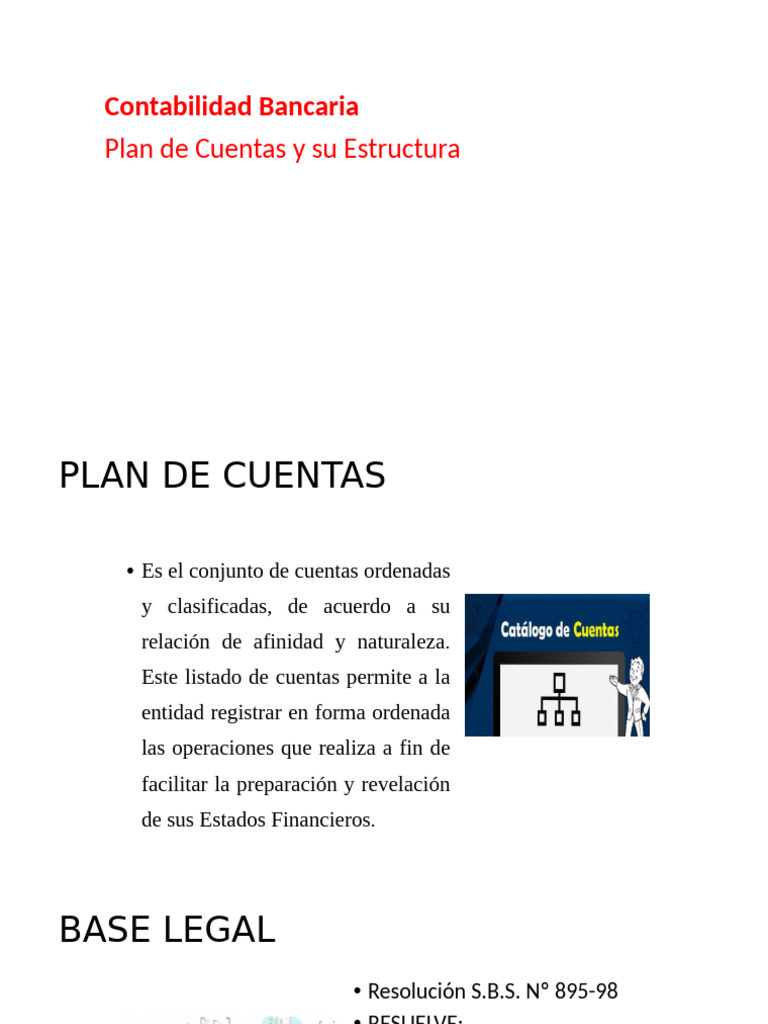 Estructura del Plan de Cuentas Bancarias | PDF | Contabilidad | Presupuesto