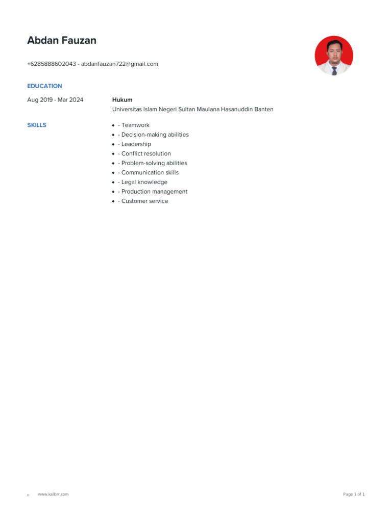 Abdan Fauzan - Profile | PDF