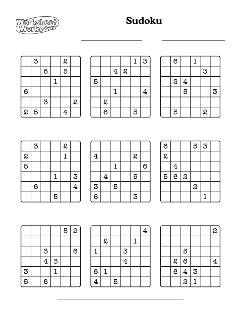 WorksheetWorks Sudoku 1 | PDF | Chess | Chess Theory