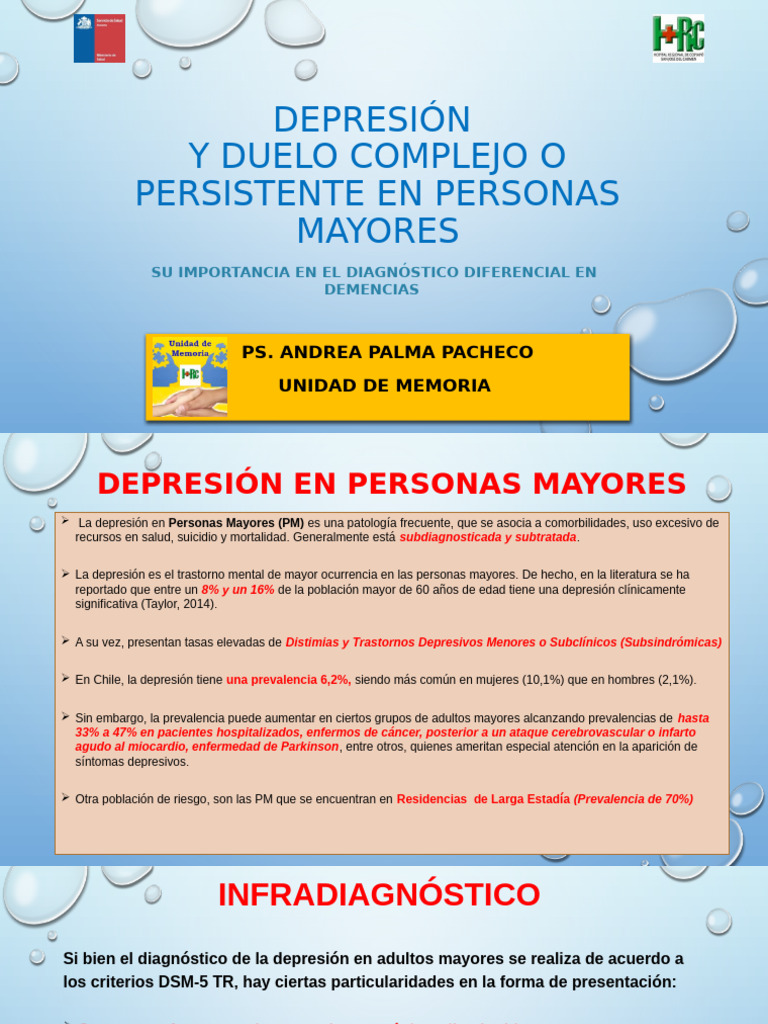 Depresión y Duelo en Adultos Mayores | PDF | Trastorno depresivo mayor ...