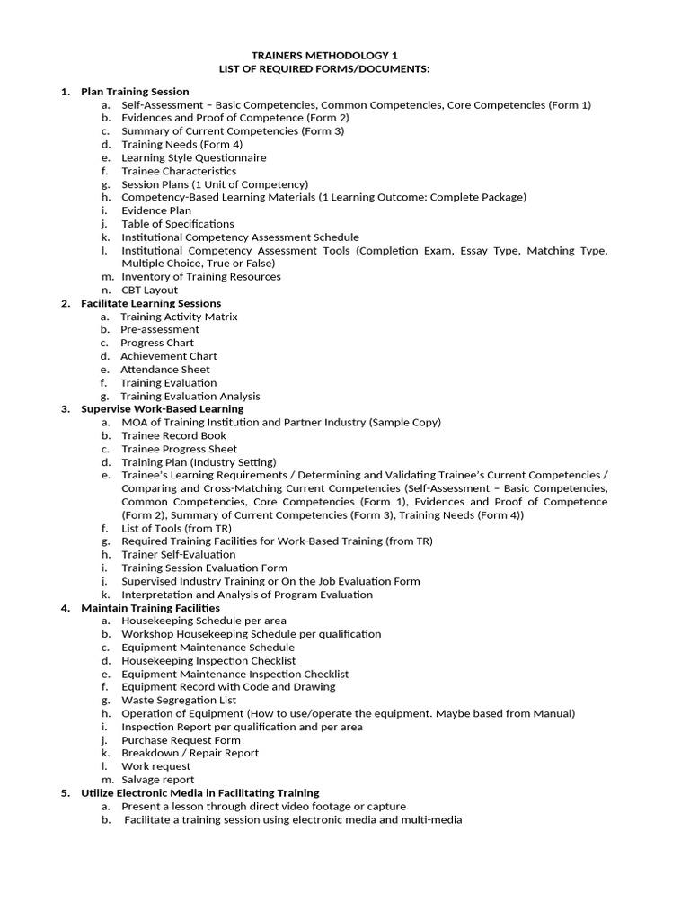 TM1 Training Documentation Overview | PDF | Evaluation