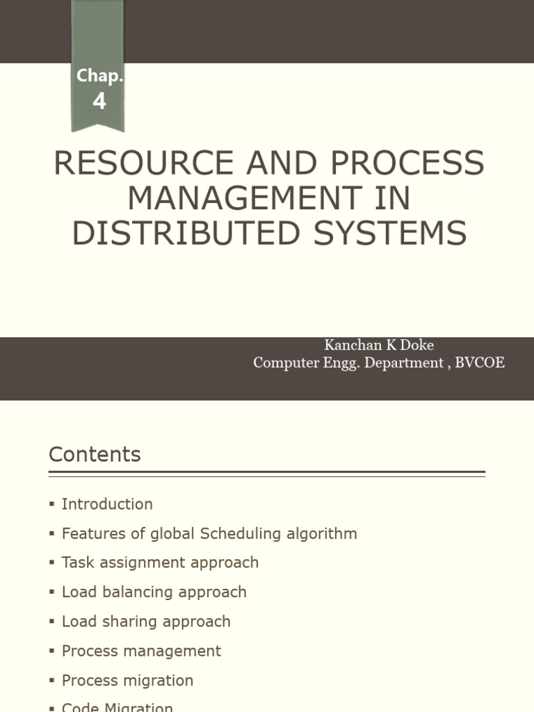 Chap 4. Resource and Process Management | PDF | Load Balancing ...