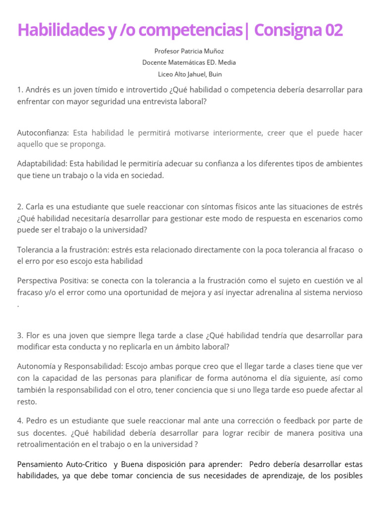 Habilidades para el Éxito Laboral | PDF