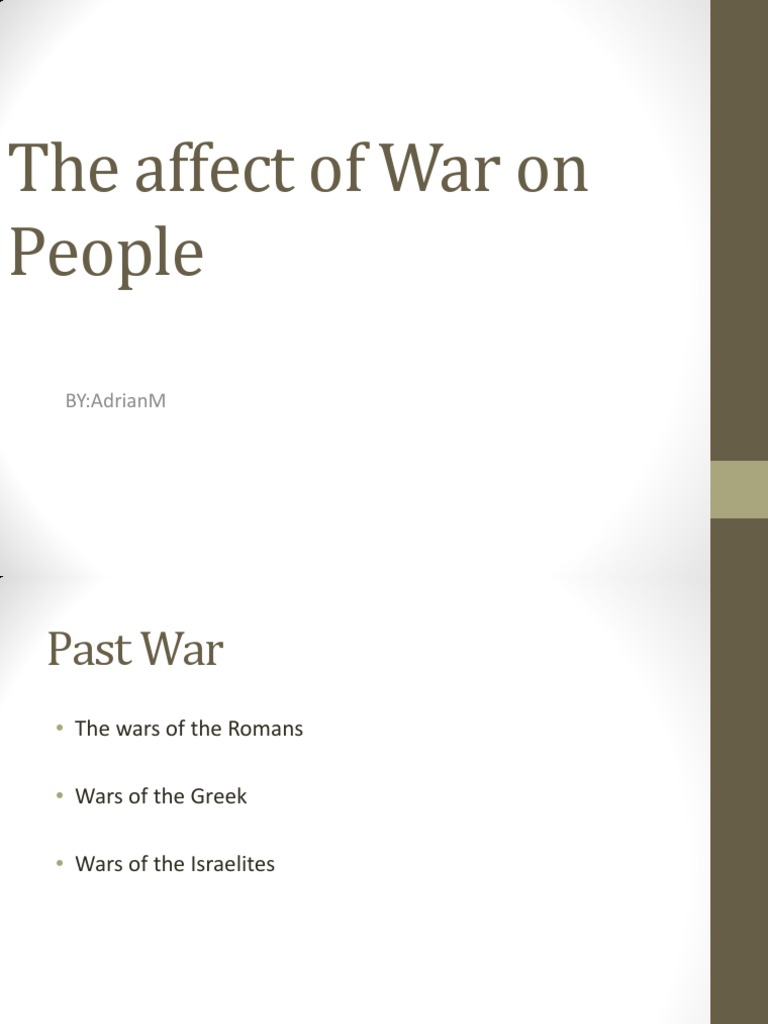 effects of war on people essay