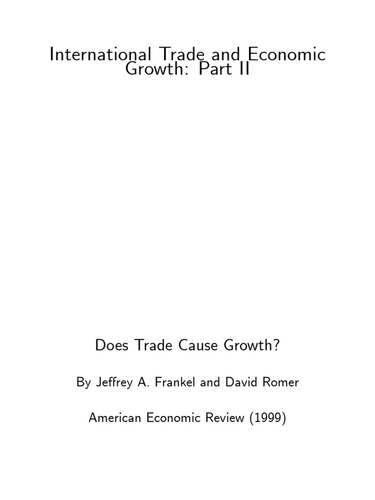 Trade's Impact on Economic Growth | PDF | Linear Regression | Robust ...