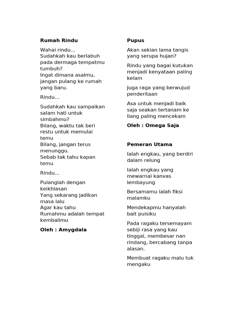 Syair Rindu dan Harapan Santri | PDF