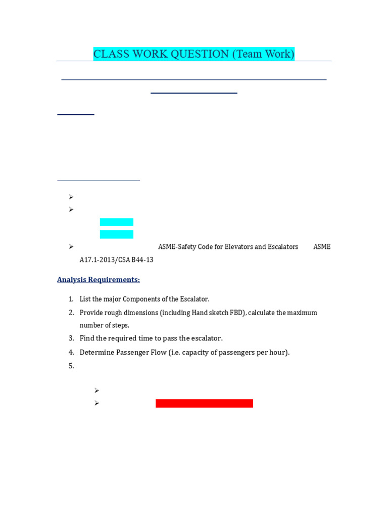 Escalator Design Analysis for Ethiopian Airport | PDF