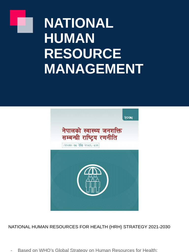 Nepal HRH Strategy 2021-2030 Overview | PDF | Health Human Resources ...
