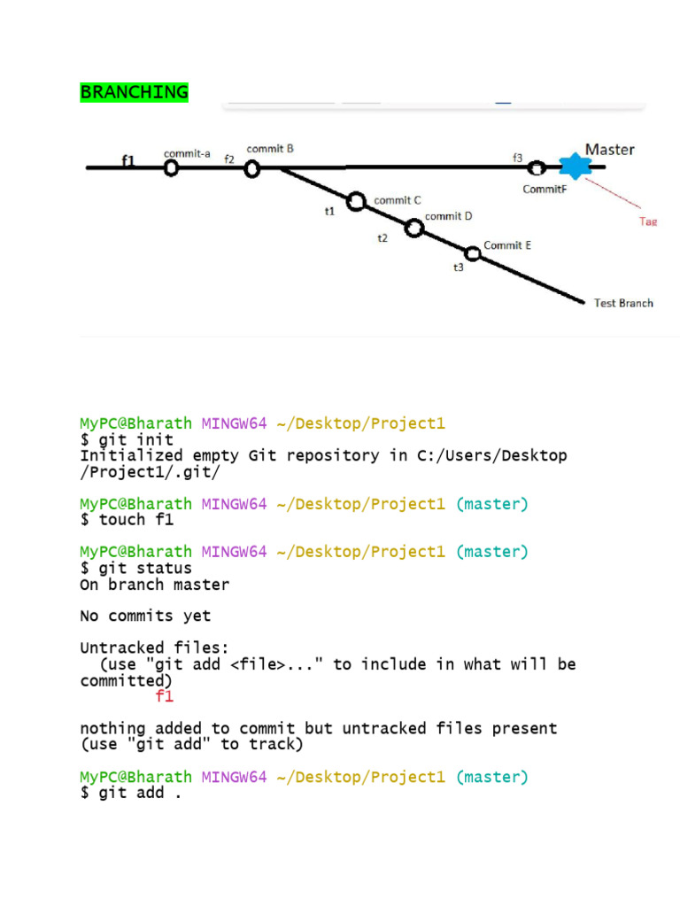 Git Class2 Branching FRESHERS | PDF | Software Engineering | Software