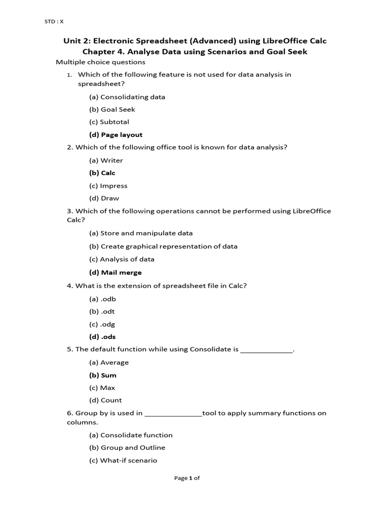IT X Unit 2 (CH 4 5 6 7) | PDF | Spreadsheet | Macro (Computer Science)