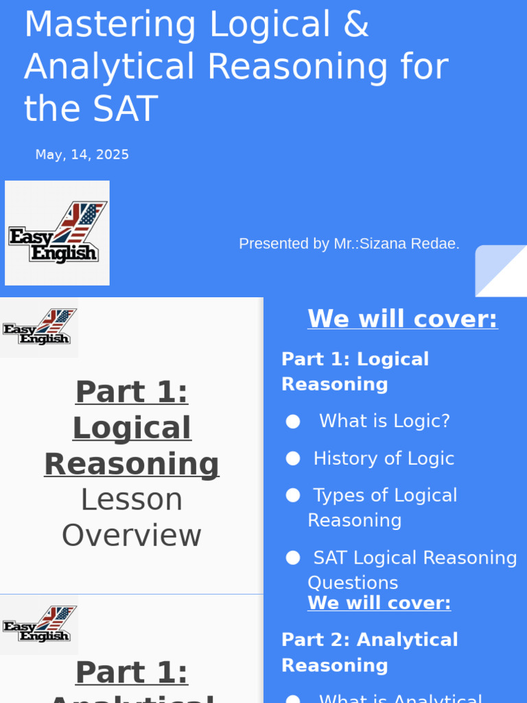 SAT Logical & Analytical Reasoning Guide | PDF | Logic | Argument