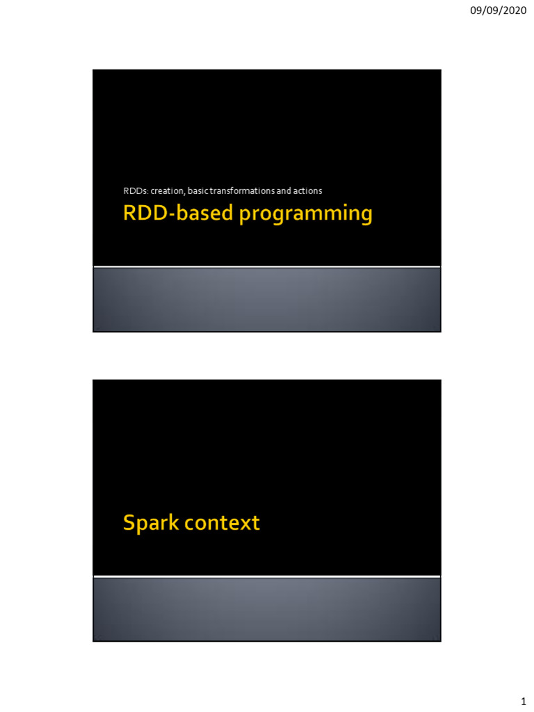 Spark RDDs: Creation and Operations Guide | PDF | Apache Spark | Method ...