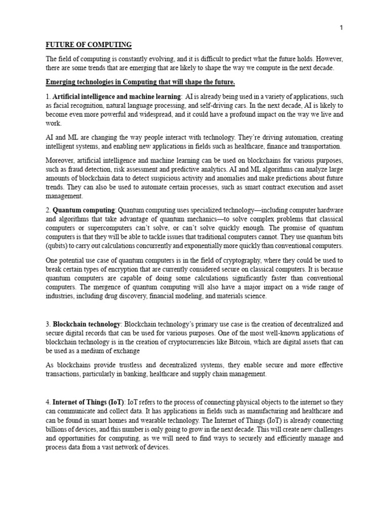 Future of Computing | PDF | Augmented Reality | Virtual Reality