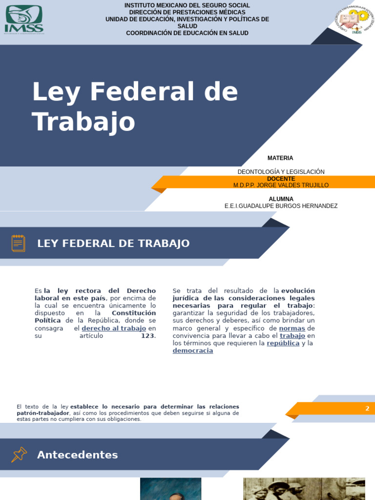 3. Ley Federal de Trabajo | PDF | Derecho laboral | Justicia