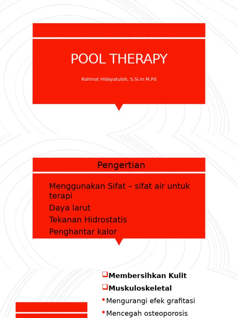 Pool Therapy | PDF