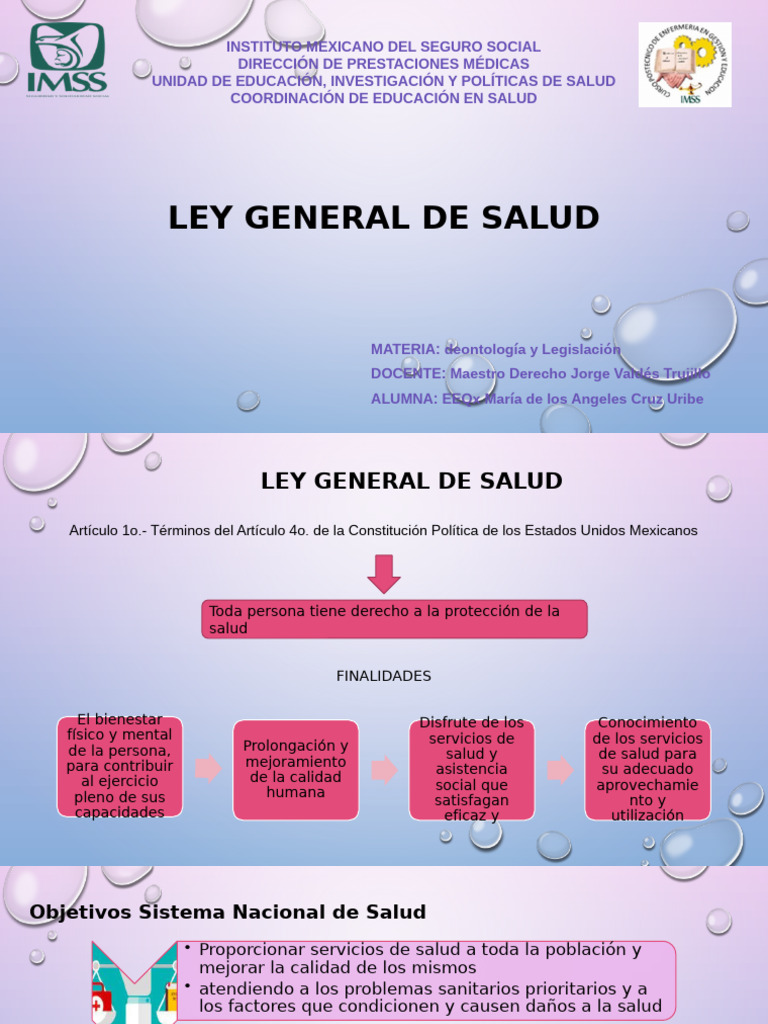 Ley General de Salud | PDF | Salario | Cuidado de la salud