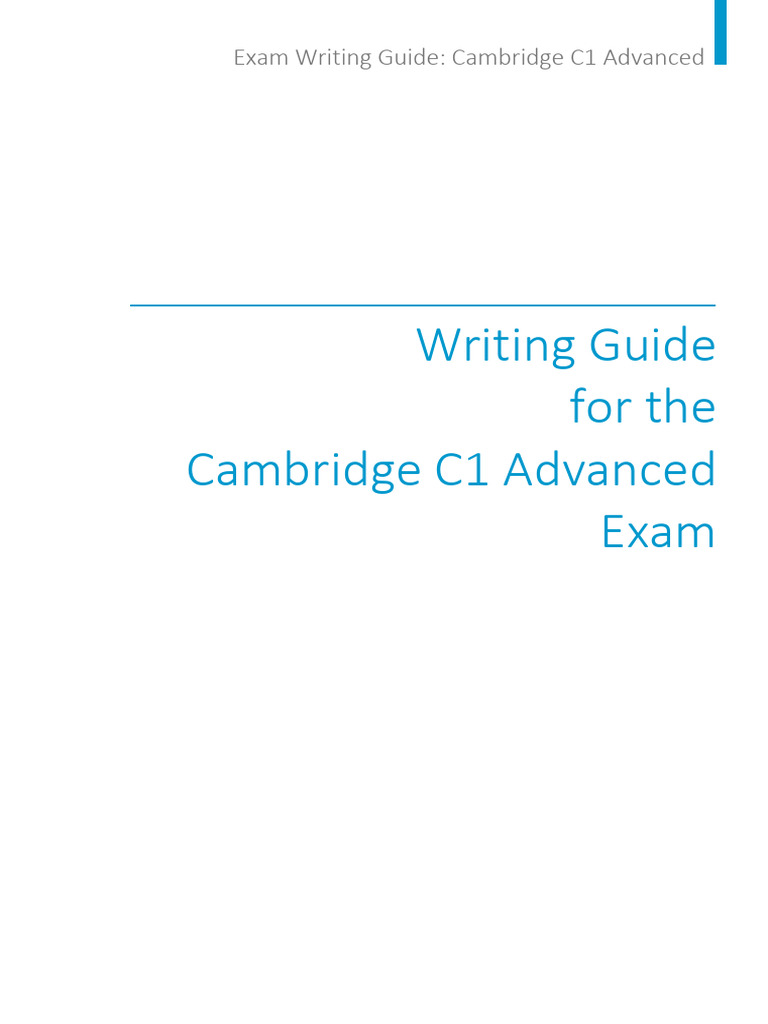 Cambridge C1 Advanced Writing Guide | PDF | Essays | Reason