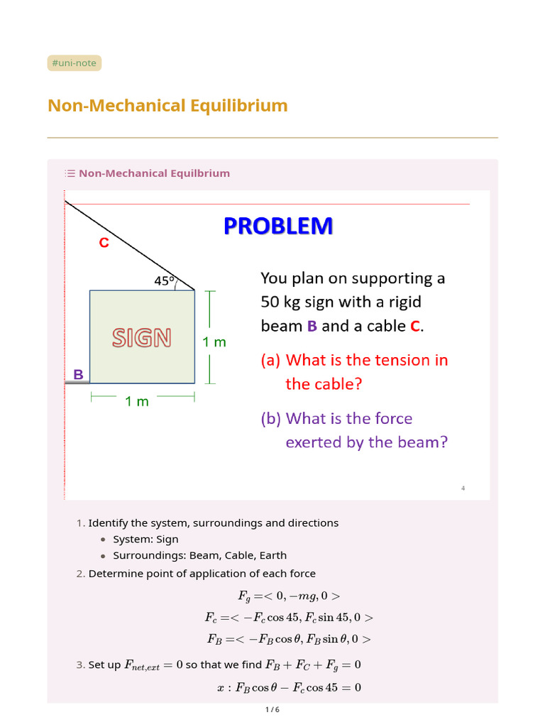 4.3 - Non-Mechanical Equilibrium | PDF | Mechanical Engineering | Mass
