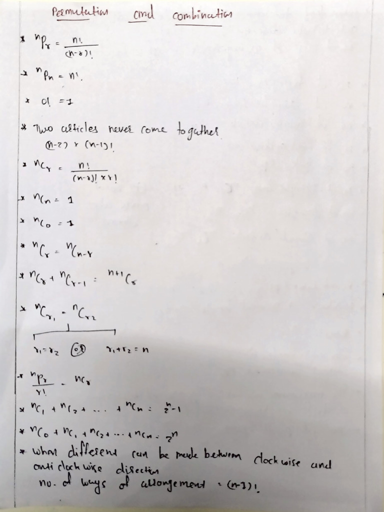 Permutations and Combinations | PDF