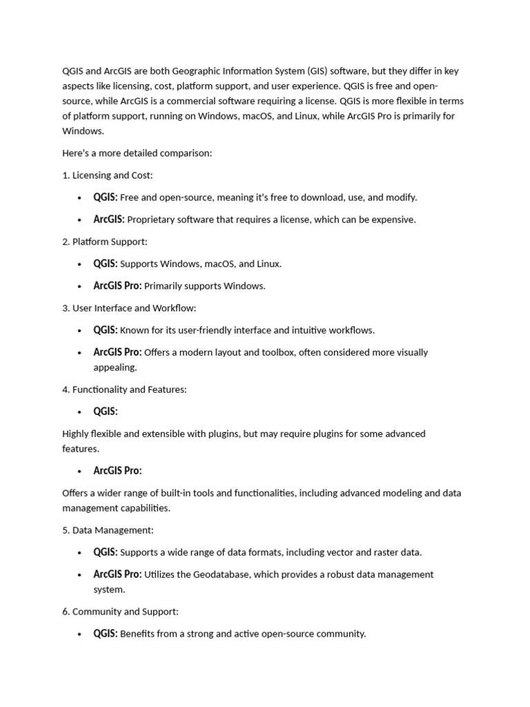 QGIS and ArcGIS Are Both Geographic Information System | PDF | Arc Gis ...