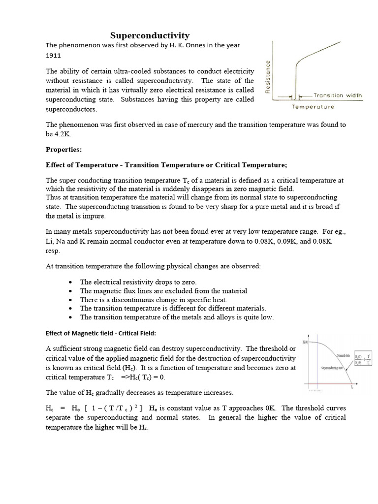 Understanding Superconductivity Basics | PDF | Superconductivity ...