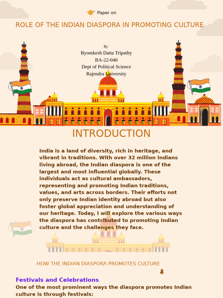 Role - of The Indian Diaspora in Promoting Culture | PDF | Soft Power ...