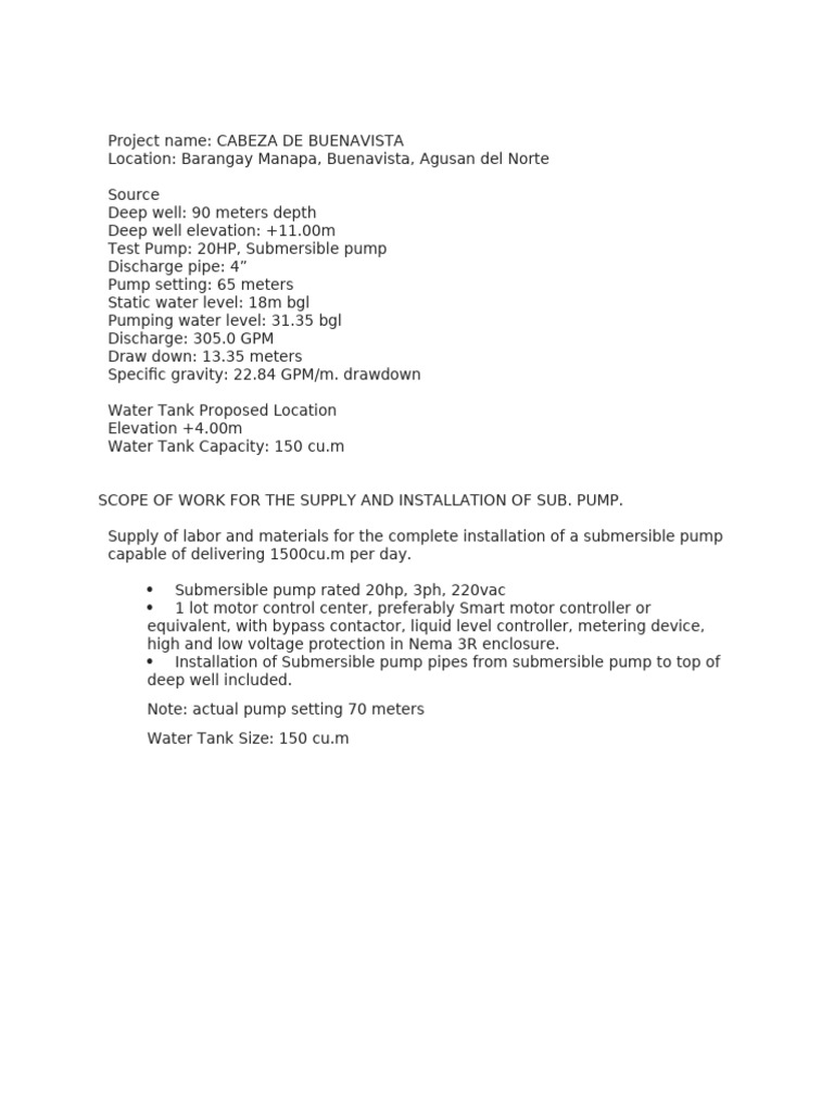 Water Supply Reference | PDF