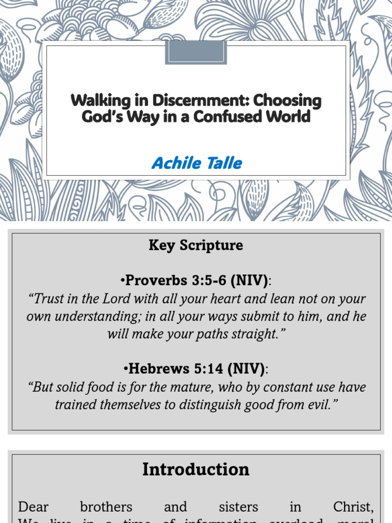 Walking in Discernment | PDF | Wisdom | Bible