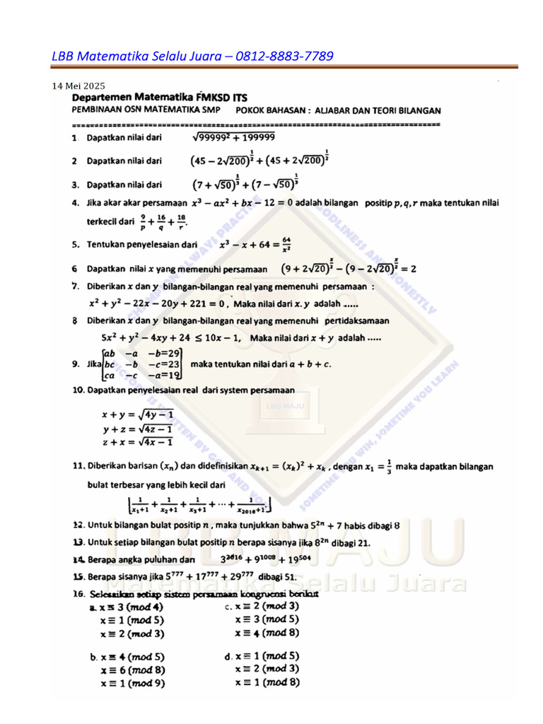 SMP Questions | PDF