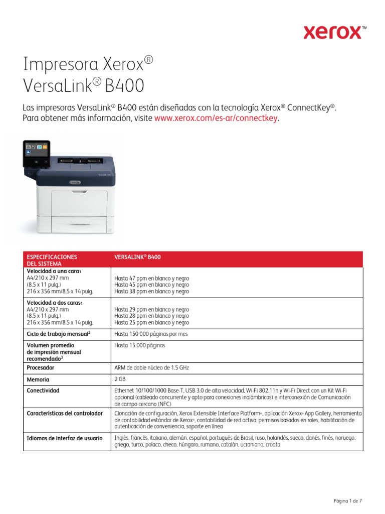 Especificaciones Xerox B405 | PDF | Aplicación movil | Android (sistema ...