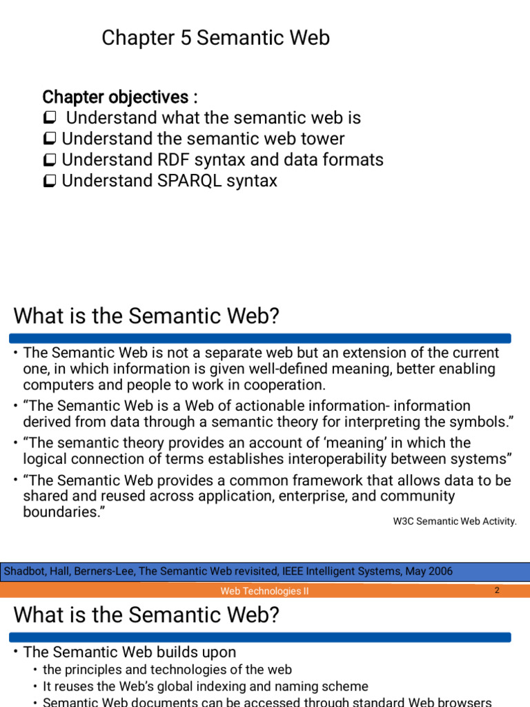 Understanding the Semantic Web Concepts | PDF | Resource Description ...