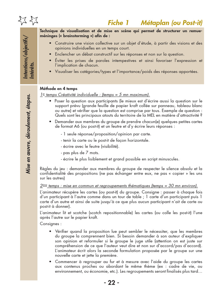 Technique Métaplan pour Brainstorming | PDF
