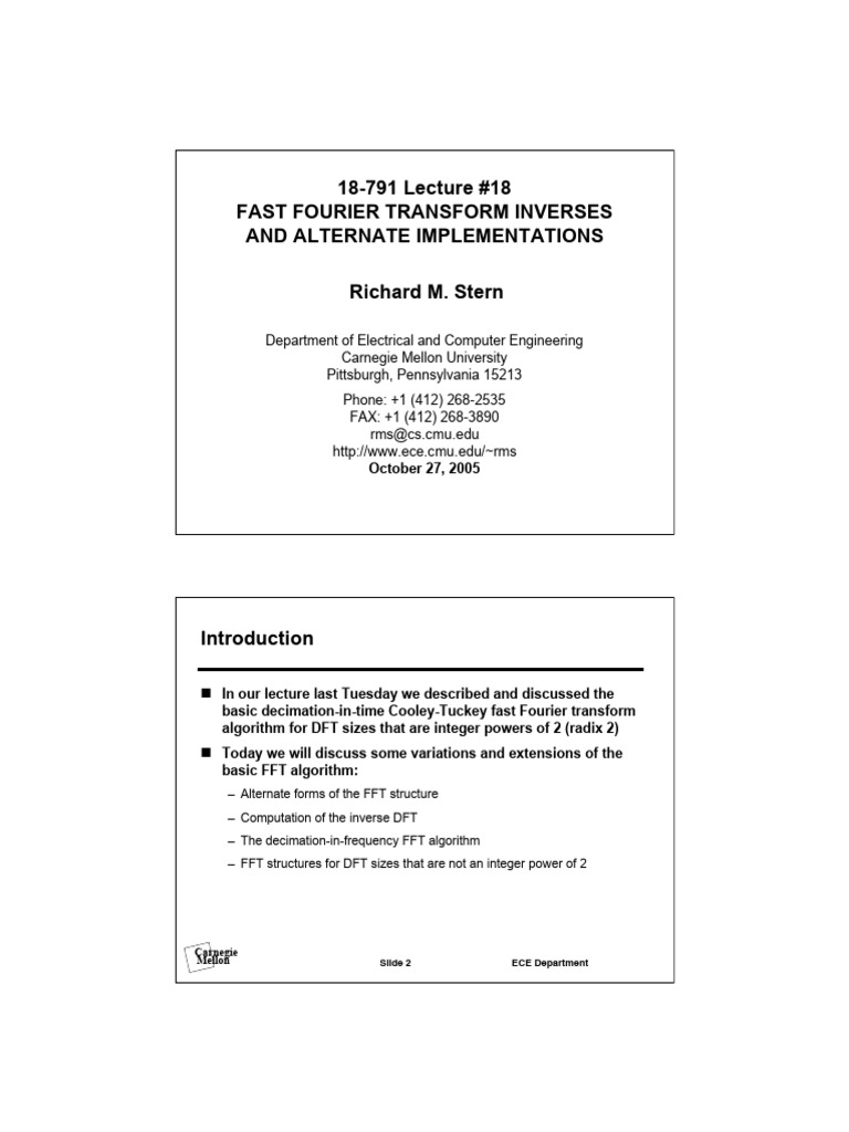 FFTstructures | PDF | Fast Fourier Transform | Discrete Fourier Transform