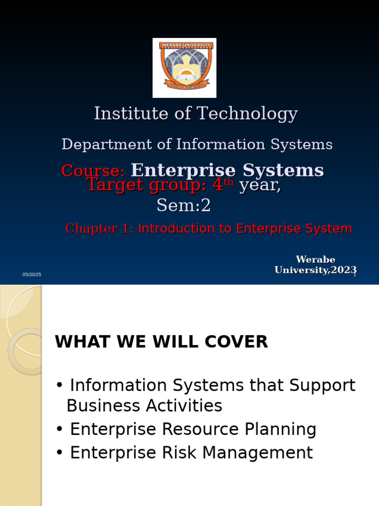 Introduction to Enterprise Systems | PDF | Strategic Management ...
