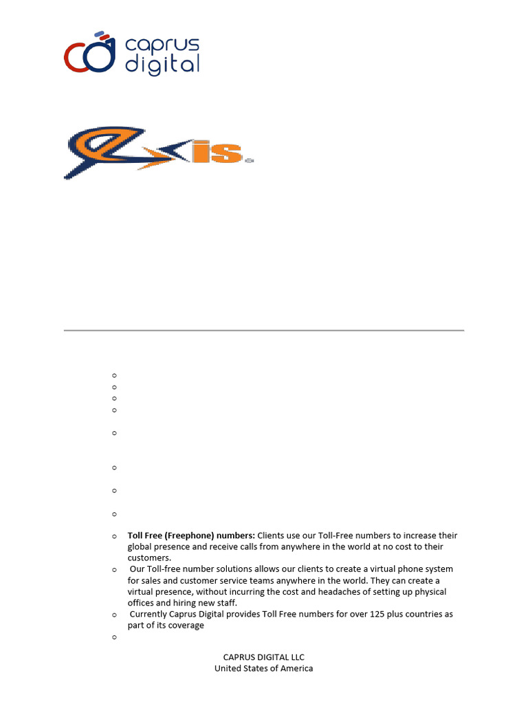 Caprus Digital Cloud PBX Proposal | PDF | Service Industries ...