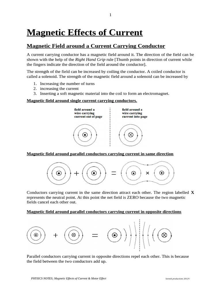Understanding the Motor Effect | PDF | Magnetic Field | Electric Motor