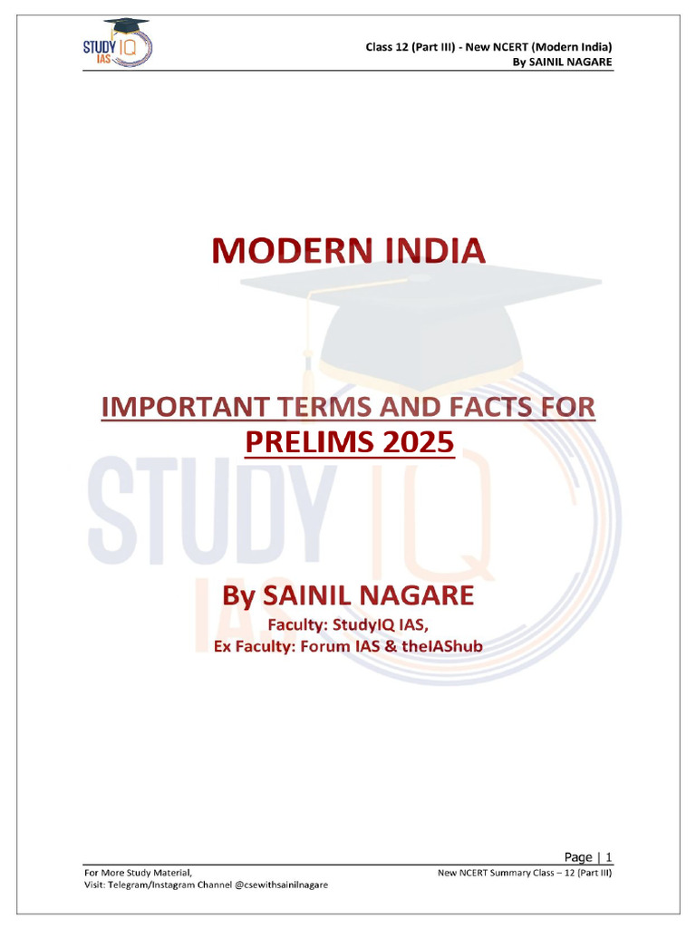 Class 12 (Part III) NCERT Prelims Oriented | PDF