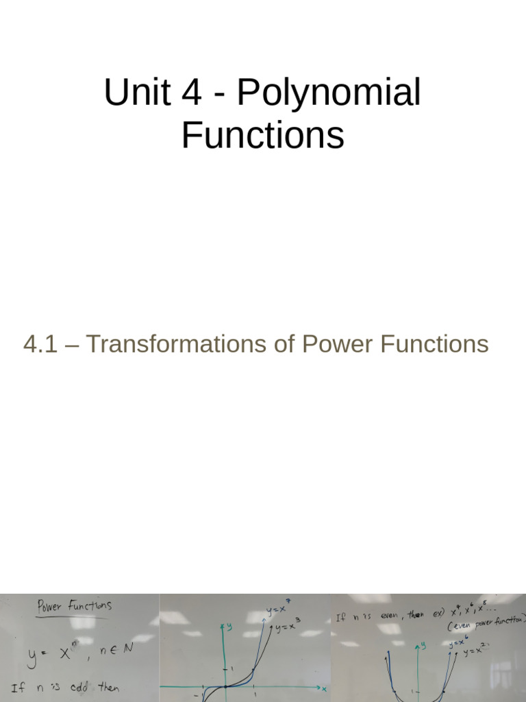 Unit 4 - Polynomials Functions (P3) | PDF