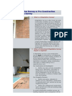 Dilapidation Survey or Pre Construction Condition Survey