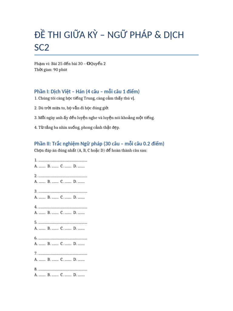 De Mau Bai 25 30 | PDF