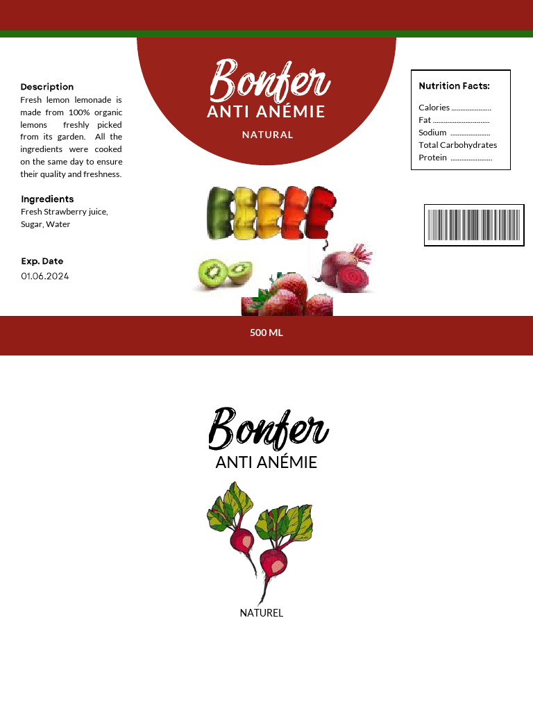 Bonfer Natural Anti-Anemia Juice | PDF