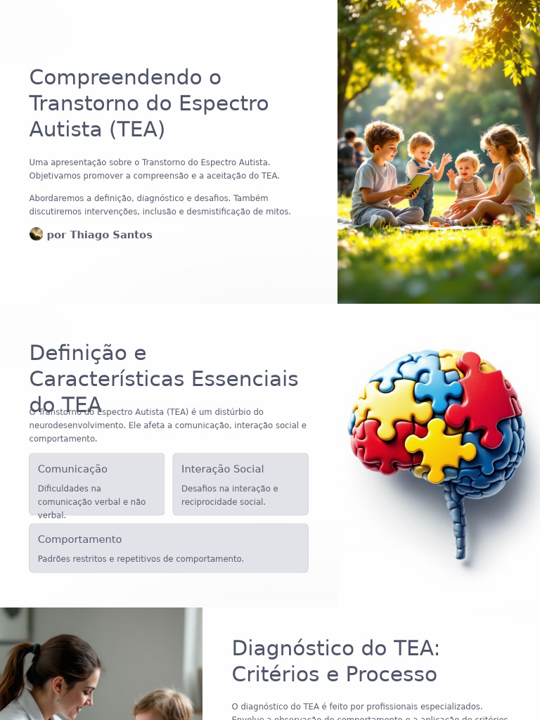 Entendendo o Transtorno do Espectro Autista | PDF | Autismo | Comunicação