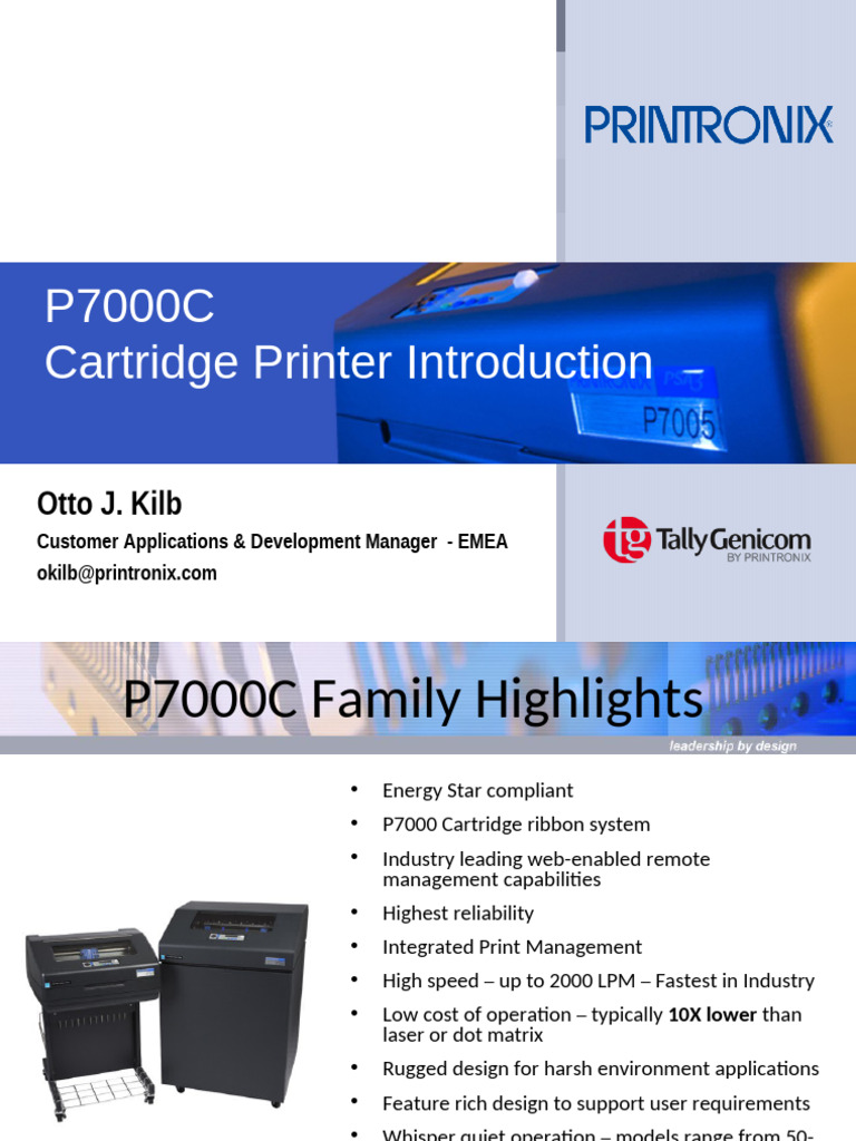P7000 C Product Cartridge Introduction - March 2011 | PDF | Printer ...