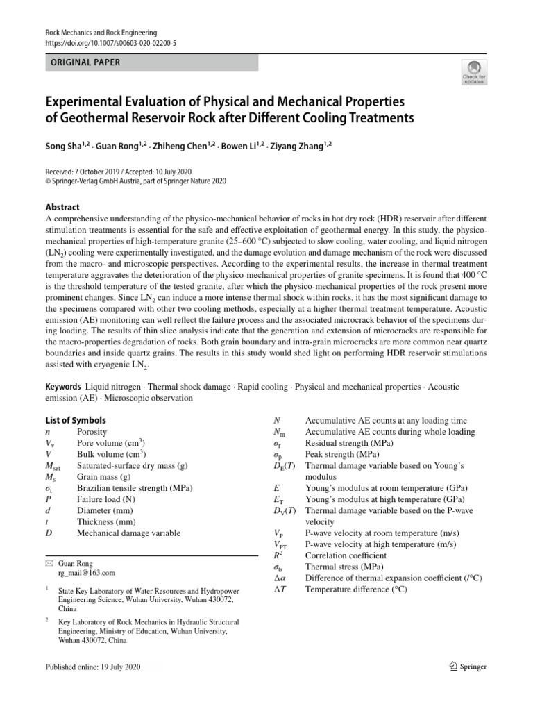 Experimental Evaluation of Physical and Mechanical Properties | PDF ...