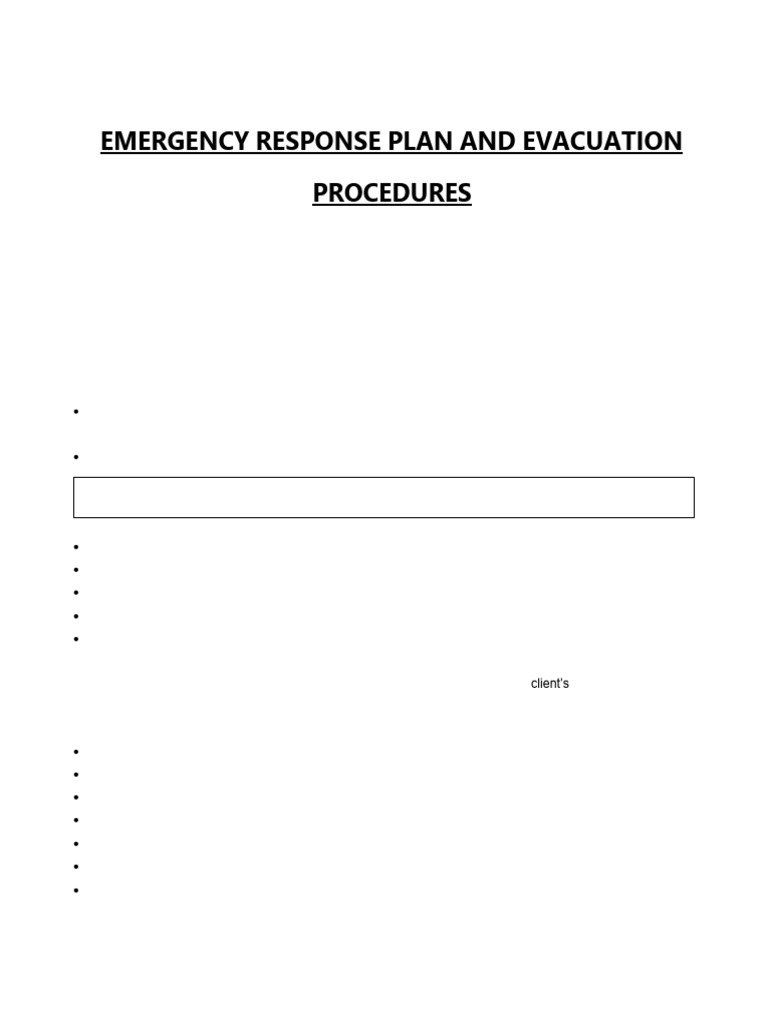 Engineering Emergency Response Plan and Evacuation Procedure | PDF ...