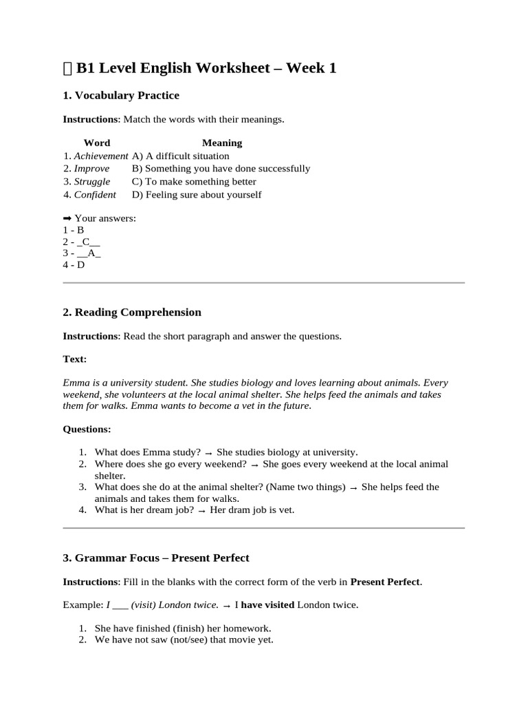 Worksheet 1 | PDF