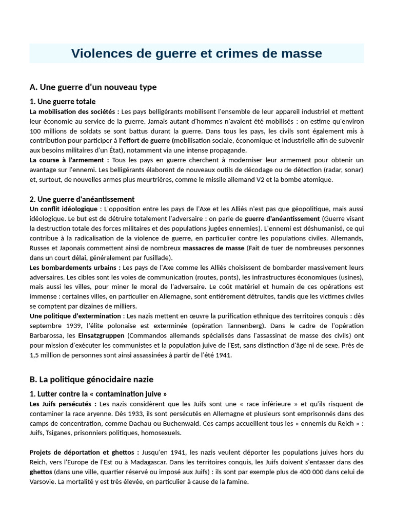 Violences de guerre et génocide nazi | PDF | Camp d'extermination ...