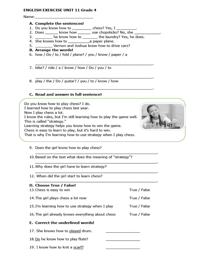 English Grade 4 Unit 11 Pdf